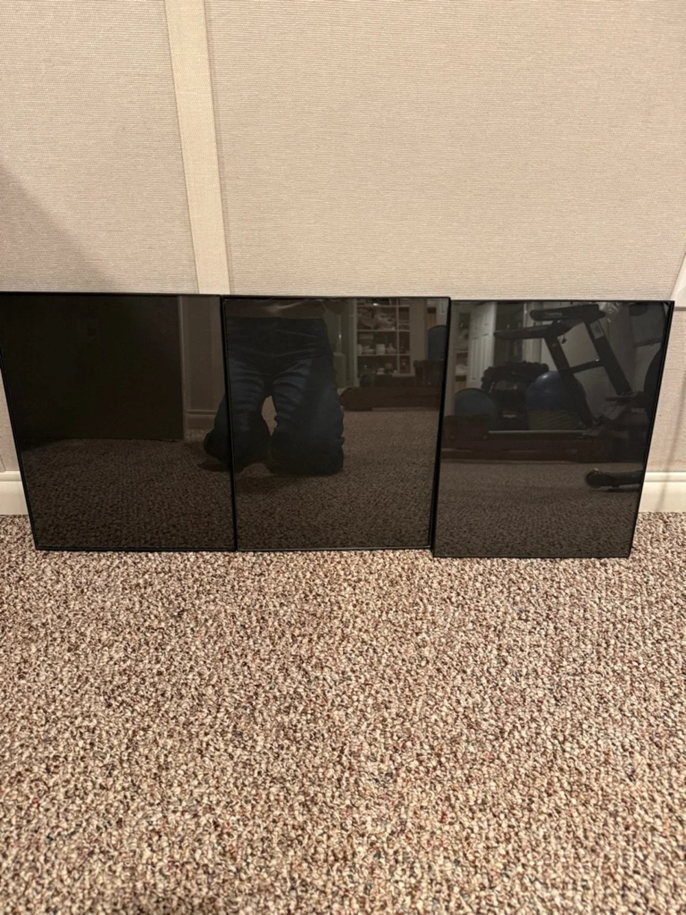 Set of 3 black picture frames 11x14